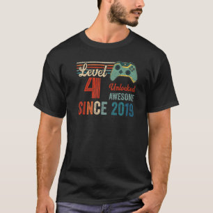 Onvergrendeld niveau 4-jarige dag oude videogame C T-shirt