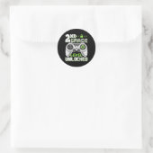 Onvergrendelde videogame op 2e klasseniveau Terug  Ronde Sticker (Tas)
