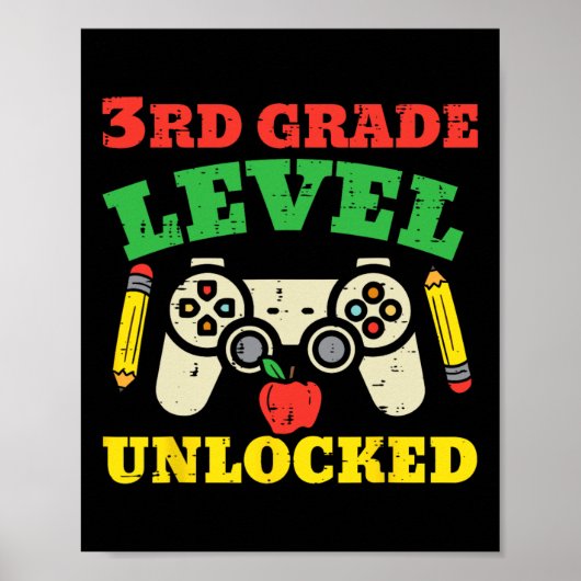 Onvergrendelde videogame op 3e-klasseniveau, eerst poster (Voorkant)