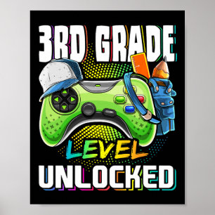 Onvergrendelde videogame op 3e-klasseniveau Terug  Poster