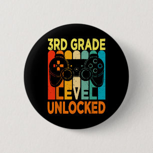Onvergrendelde videogame op 3e-klasseniveau Terug Ronde Button 5,7 Cm