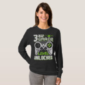 Onvergrendelde videogame op 3e-klasseniveau Terug T-shirt (Voorkant volledig)