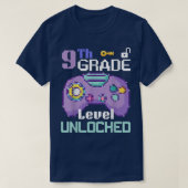 Onvergrendelde videogame op 9e niveau met één cont t-shirt (Design voorkant)