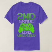 Onvergrendelde videogame op niveau 2e graad Terug  T-shirt (Design voorkant)