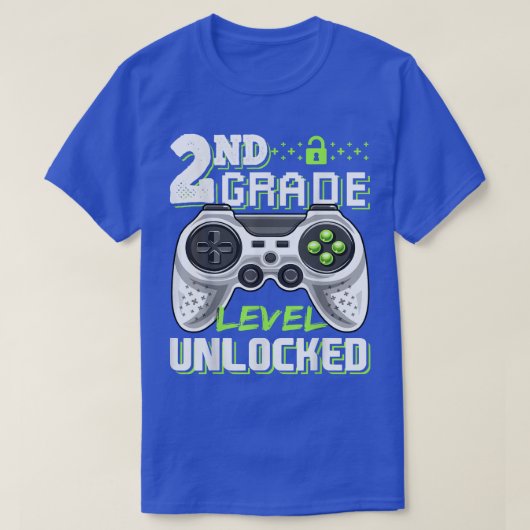 Onvergrendelde videogame op niveau 2e graad Terug T-shirt (Design voorkant)
