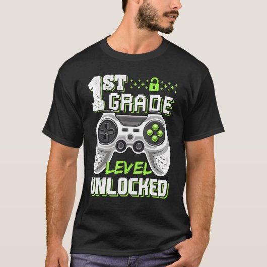 Onvergrendelde videogame van eerste graad naar eer t-shirt (Voorkant)
