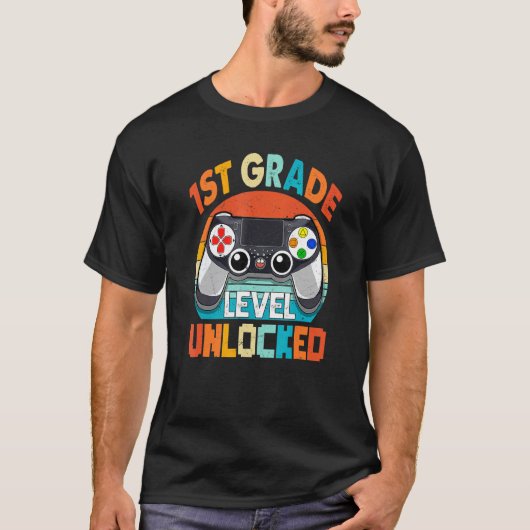Onvergrendelde videogame van het eerste niveau naa t-shirt (Voorkant)