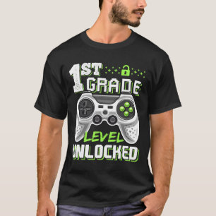 Onvergrendelde videogame van het eerste niveau naa t-shirt