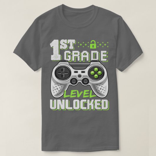 Onvergrendelde videogame van het eerste niveau naa t-shirt (Design voorkant)
