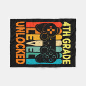 Onvergrendelde videogame van het vierde niveau naa fleece deken (Voorkant (Horizontaal))