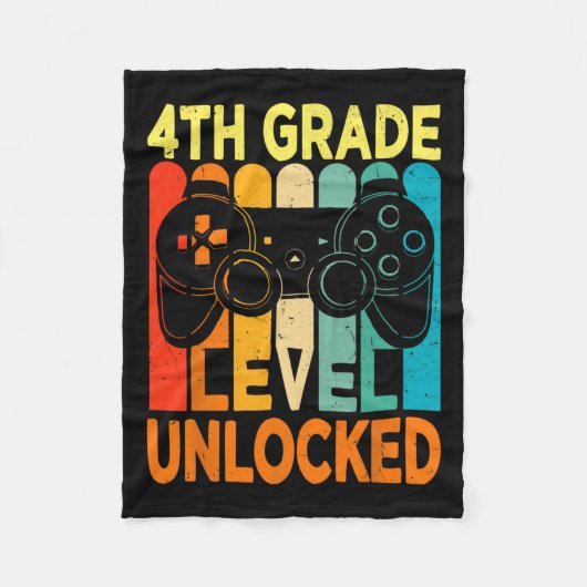 Onvergrendelde videogame van het vierde niveau naa fleece deken (Voorkant)