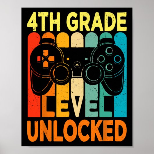 Onvergrendelde videogame van het vierde niveau naa poster (Voorkant)