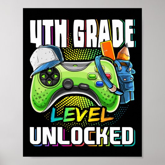 Onvergrendelde videogame van het vierde niveau naa poster (Voorkant)