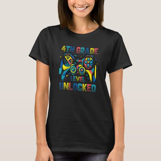 Onvergrendelde videogame van het vierde niveau naa t-shirt (Voorkant)