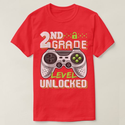 Onvergrendelde videogame van tweede graad, grappig t-shirt (Design voorkant)