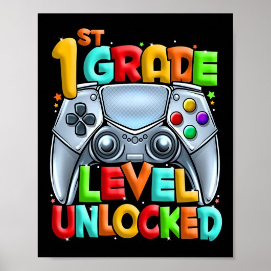 Onvergrendelde videogamer van het eerste niveau na poster (Voorkant)