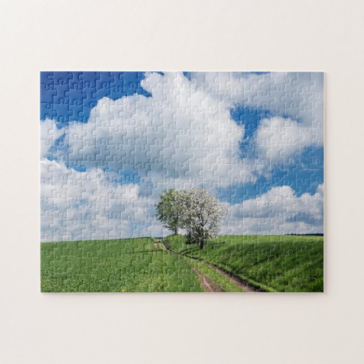 Onverharde Weg en Appelbomen Legpuzzel (Horizontaal)