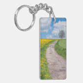 Onverharde Weg en Boom Sleutelhanger (Voorkant Links)