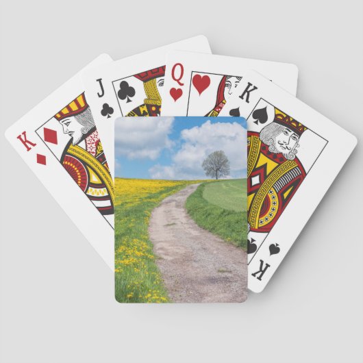 Onverharde Weg en Boom Speelkaarten (Achterkant)