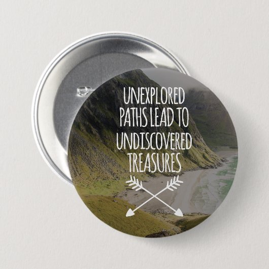 Onverkende paden ronde button 7,6 cm (Voorkant /achterkant)