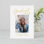 Onvermoeibare bekendmaking van Afstuderen Folie va Uitnodiging (Staand Voorkant)