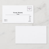 Onvernietigbare foto Visitekaartjes (Voorkant / Achterkant)