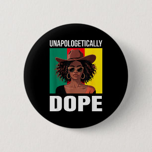 Onverontschuldigbaar Afro Vrouw Empowerment Trots  Ronde Button 5,7 Cm