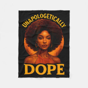 Onverontschuldigbaar Zwarte Geschiedenis Afro Mela Fleece Deken