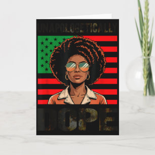 Onverontschuldigd Afro Vrouw Zwart Trots Kaart