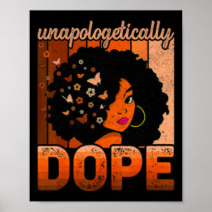 Onverontschuldigd Drug Melanine Afro Koningin Zwar Poster