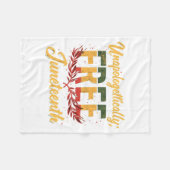 onverontschuldigd gratis juneteenth zwarte geschie fleece deken (Voorkant (Horizontaal))