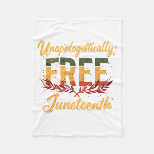 onverontschuldigd gratis juneteenth zwarte geschie fleece deken (Voorkant)