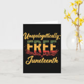 onverontschuldigd gratis juneteenth zwarte geschie kaart (Gele Bloem)