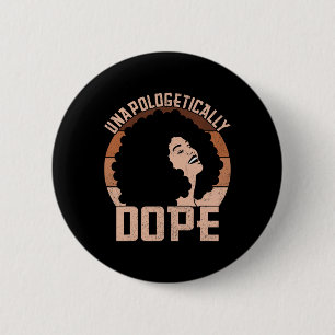 Onverontschuldigend Drug Afro Dame Black Pride Mel Ronde Button 5,7 Cm