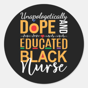 Onverontschuldigend drug en opgeleide zwarte verpl ronde sticker
