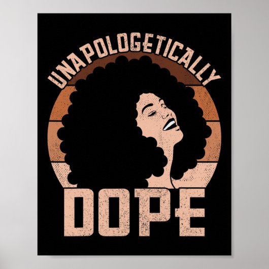Onverontschuldigend Drugs Afro Dame Black Pride Me Poster (Voorkant)