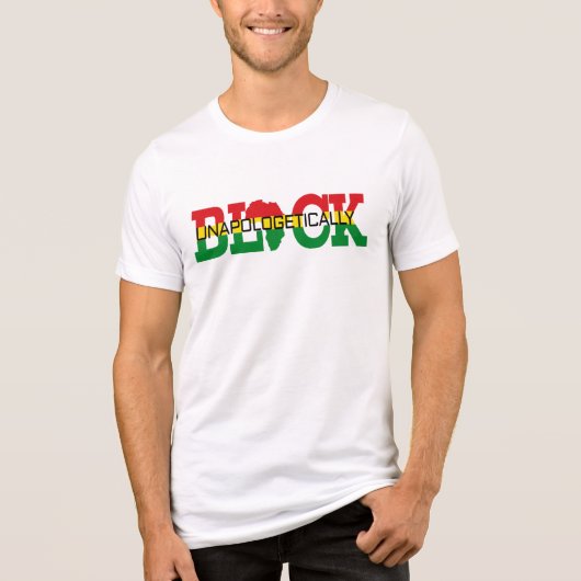 Onverontschuldigend Zwart Tri-Blend Shirt (Voorkant)