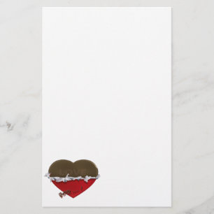 onverpakt chocolade hart houdt van je briefpapier