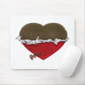 onverpakt chocolade hart houdt van je muismat (Met muis)