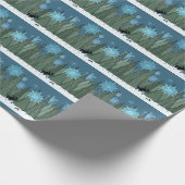 Onverpakt papier, sneuzen en snowflakes cadeaupapier (Hoek)