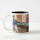 Onverschil, bord 6 van "De noodzakelijke kwalifica Tweekleurige Koffiemok (Links)