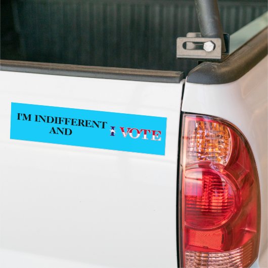 Onverschillende stemming bumpersticker (Op Truck)