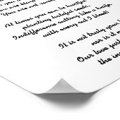 ONVERSCHILLIG gedichtAfdrukken, Waarde Poster papi (Hoek)
