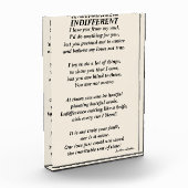 ONVERSCHILLIG gedichtAfdrukken, Waarde Poster papi Fotoblokken (Links)