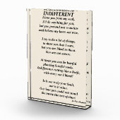 ONVERSCHILLIG gedichtAfdrukken, Waarde Poster papi Fotoblokken (Rechts)