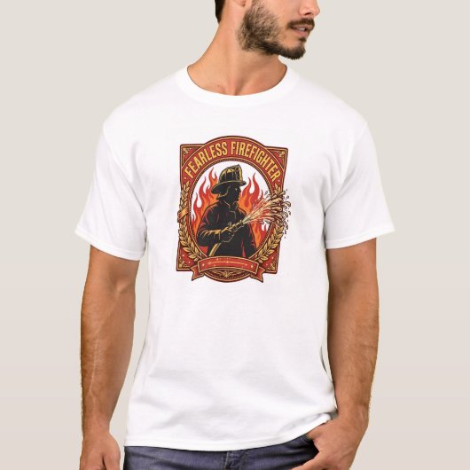 Onverschrokken Brandweerman T-shirt (Voorkant)
