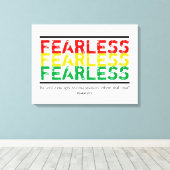 ONVERSCHROKKEN Christelijke Schrift Psalm 27 Canvas Afdruk (Insitu (Houten vloer))