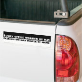 Onverschrokken eenhoorn jager bumpersticker (Op Truck)