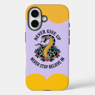 Onverschrokken Geest: Kunstwerk van Krachtige Slan iPhone 16 Hoesje