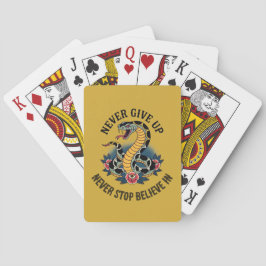 Onverschrokken Geest: Kunstwerk van Krachtige Slan Pokerkaarten